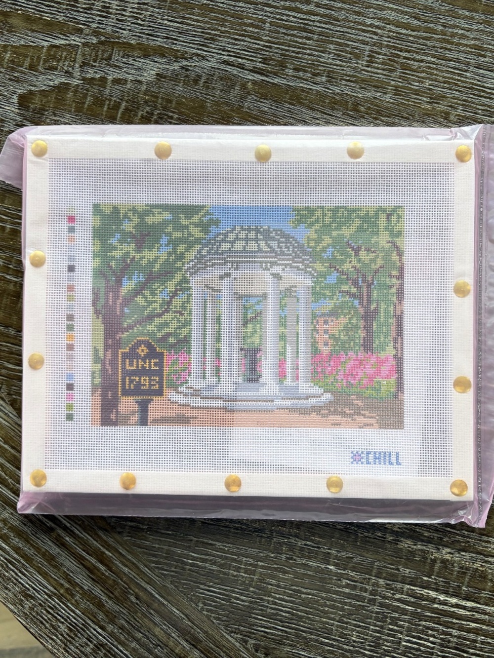Chapel Hill Rotunda Needlepoint Canvas – North Carolina Campus Landmark (UNC)